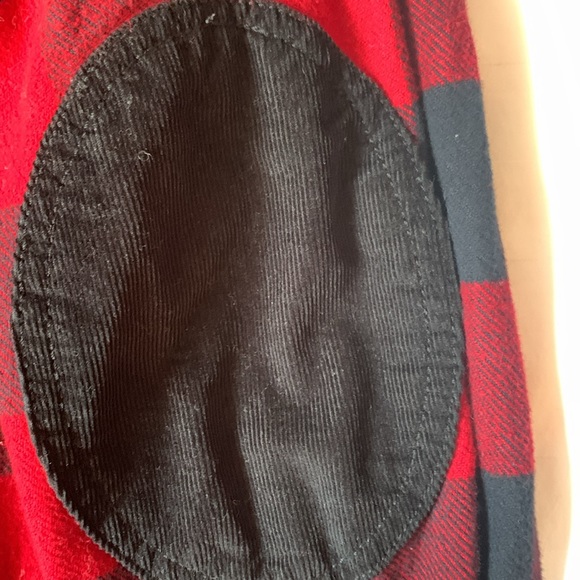 Roots buffalo plaid cotton heavy flannel shirt w elbow patches EUC - Picture 6 of 9